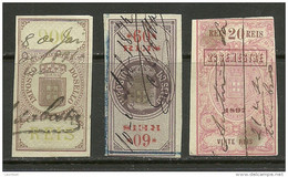 PORTUGAL 1870/1900 Fiscal Revenue Stamps Imposto Do Sello Steuermarken O - Usado