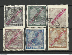 PORTUGAL AZORES 1910 = 6 Werte Aus Michel 123 - 136 O - Sonstige & Ohne Zuordnung