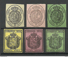 SPAIN Spanien Espana 1854/55 Dienstmarken Michel 1 - 3 & 5-6 (*) - Servizi