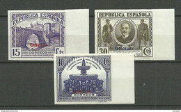 SPAIN Spanien 1931 Michel 22 U & 24 - 25 U MNH Oficial Service Dienst - Steuermarken/Dienstmarken
