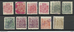 SPAIN Spanien Espana 10 Especial Movil Tax Revenue, Lot Of 11 Stamps O/(*) - Steuermarken/Dienstmarken