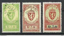 NORWAY Norwegen Stempelmarken Documentary Stamps O - Fiscale Zegels