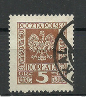 POLEN Poland 1951/53 Porto Postage Due Doplata 5 Gr. O - Taxe