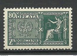 POLEN Poland Revenue Tax Oplata Za Doreczenie 80 Gr. MNH - Fiscaux