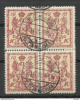 POLEN Poland 1915 Stadtpost Warschau Local City Post Michel 2 As 4-block O - Oblitérés