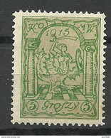 POLEN Poland 1915 Stadtpost Warschau Michel I A * Local City Post - Unused Stamps