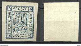 FAUX Poland Polska 1917 Local Post Przedborz Michel 2 B (*) FAKE FÄLSCHUNG - Ungebraucht