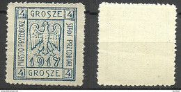 FAUX Poland Polska 1917 Local Post Przedborz Michel 2 A (*) FAKE FÄLSCHUNG - Unused Stamps