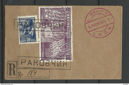 POLEN Poland Ca 1939-1940 Interesting Registered Cover Soviet Union & Poland Mixed Franking Rakovtšik - Other & Unclassified