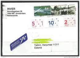 NETHERLANDS Niederlande 2014 Brief Nach Estland Estonia Air Planes Etc Flugzeuge - Storia Postale