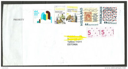 NEDERLAND NETHERLANDS Niederlande 2015 Letter To Estonia Estland With Many Stamps - Cartas