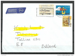 NEDERLAND NETHERLANDS Niederlande 2015 Letter To Estonia Estland - Cartas