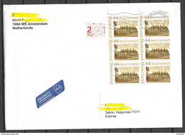 NEDERLAND NETHERLANDS 2017 Air Mail Letter To Estonia With 4 Mint Stamps - Storia Postale