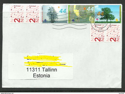 NEDERLAND NETHERLANDS 2018 Cover To Estonia Numerals Threes Etc - Covers & Documents