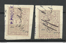 NEDERLAND Netherlands O 1900 Old Revenue Tax Stamps, 2 Exemplares, O - Fiscaux