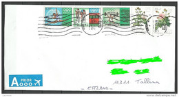 BELGIUM Belgien 2013 Air Mail Cover To Estonia Estland - Brieven En Documenten