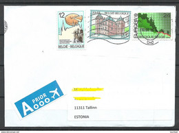 BELGIUM Belgien 2019 Air Mail Cover To Estonia Estland - Brieven En Documenten