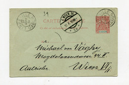 !!! ENTIER POSTAL DU GABON POUR L'AUTRICHE, CACHET DE LIBREVILLE DE 1910 - Cartas & Documentos