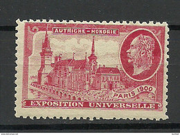 France 1900 EXPOSITION UNIVERSELLE Paris Österreich- Ungarisches Pavillion MNH - 1900 – Pariis (France)