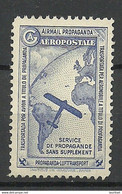 FRANCE Air Mail Propaganda Aeropostale Service De Propagande Sans Supplement Propaganda Lufttransport Vignette * - Aviation