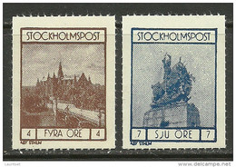 SCHWEDEN Sweden STOCKHOLM Stadtpost Local City Post MNH - Local Post Stamps