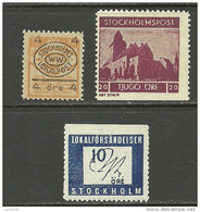 SCHWEDEN Sweden STOCKHOLM Stadtpost Local City Post MNH - Local Post Stamps
