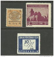 SCHWEDEN Sweden STOCKHOLM Stadtpost Local City Post MNH - Ortsausgaben