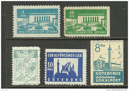 SCHWEDEN Sweden GÖTEBORG Stadtpost Local City Post MNH - Ortsausgaben