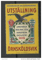 SCHWEDEN Sweden 1915 Reklamemarke Advertising Stamp Exposition Ausstellung MNH - Ongebruikt