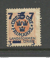 Schweden SWEDEN 1918 Michel 115 (*) - Ongebruikt