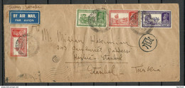 INDIA 1938 Registered Air Mail Cover To Turkey Istambul Censorship Cancel? Michel 149 - 151 Transport Postbeförderung - Airmail