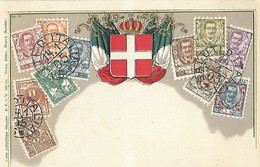 ITALIE - ITALIA -Poste Italienne - Représentation Du Timbre - Carte Gaufrée - Cartolina Postale -Timbres - UPU - Briefmarken (Abbildungen)