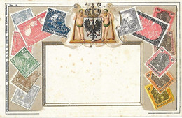 DEUTCHES REICH - ALLEMAGNE - Représentation Du Timbre - Carte Gaufrée  -Timbres - UPU - Postkarte - Briefmarken (Abbildungen)
