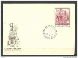 HUNGARY Ungarn 1973 Sandor Petöfi Sonderstempel Special Cancel On Cpecial Cover - Briefe U. Dokumente