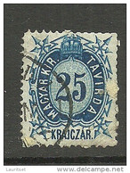 UNGARN HUNGARY 1874 Telegraphmarke Michel 14 O - Telegraaf