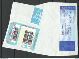 ISRAEL 2017 Registration Stamp + Registration Label + Air Mail Label - Cartas & Documentos