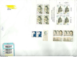 ISRAEL 2017 Registered Cover To Estonia With Many Stamps Big Format (A4) - Cartas & Documentos