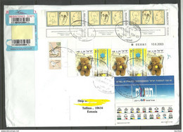 ISRAEL 2020 Registered Cover To Estonia Arthur Rubinstein & S/S 40 Years Independence & Teddy Bear Etc. - Lettres & Documents