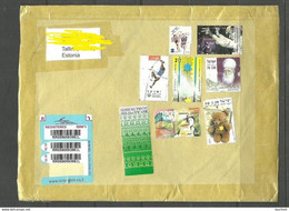 ISRAEL 2020 Registered Cover To Estonia With Many Nice Stamps - Storia Postale