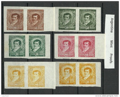 ARGENTINA Argentinien 1892/1897 Essays Proofs Probedrucke (*) Michel 92 - 94 - Unused Stamps