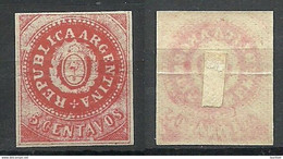 ARGENTINA 1862/1864 Michel 5  * New Print Privater Nachdruck? - Nuovi