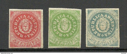 ARGENTINA 1862/1864 Michel 5 - 7 * New Prints Private Nachdrucke? NB! Mi 7 Has A Thin Place/dünne Stelle - Nuevos