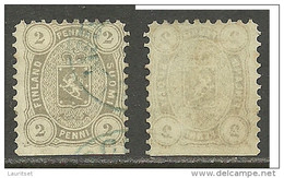 FINNLAND FINLAND 1875 Michel 12 Unten Ungezähnt + Set Off Abklatsch O - Plaatfouten En Curiosa