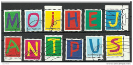 FINLAND FINNLAND 1996 Michel 1319 - 1330 O Letters Capitals Buchstaben - Usati
