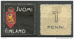 FINLAND FINNLAND 1900 Wappe Trauermarke * - Nuovi