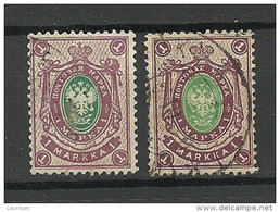 FINLAND FINNLAND 1901/02 Michel 53 & 59 O - Unused Stamps