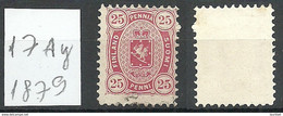 FINLAND FINNLAND 1879 Michel 17 A Y O - Ungebraucht