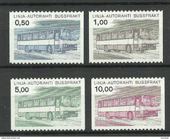 FINLAND FINNLAND 1981 Autopaketti Auto-Paketmarken Michel 14 - 17 MNH - Paquetes Postales