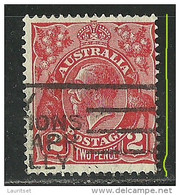 AUSTRALIA AUSTRALIEN 1922 König King George V + Perforation Error /cutting Design O - Abarten Und Kuriositäten