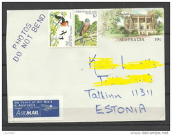 AUSTRALIA Australien 2016 Air Mail Letter Postal Stationery To Estonia Birds - Covers & Documents